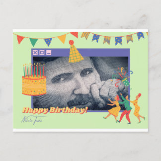 Tarjeta de felicitación de cumpleaños Nikola Tesla