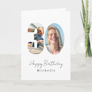 Tarjeta de felicitación de cumpleaños número 30 pe