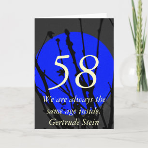 Tarjeta de felicitación de cumpleaños número 58