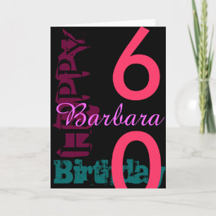 Tarjeta de felicitación de cumpleaños número 60 pe