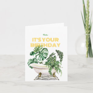 Tarjeta de felicitación de cumpleaños para autocui