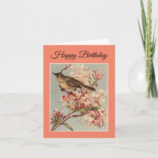 Tarjeta de felicitación de cumpleaños para aves (Anverso)