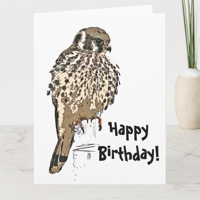 Tarjeta de felicitación de cumpleaños para aves si (Anverso)