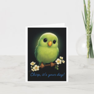 Tarjeta de felicitación de cumpleaños para aves ve