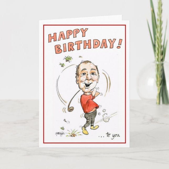 Tarjeta de felicitación de cumpleaños para el homb (Anverso)