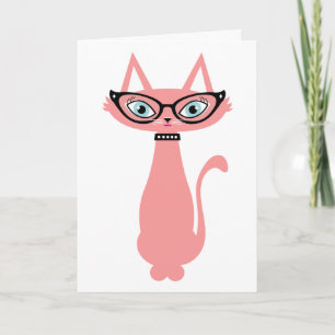 Tarjeta de felicitación de cumpleaños para gato re