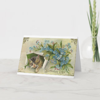 Tarjeta de felicitación de cumpleaños para gato vi