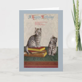Tarjeta de felicitación de cumpleaños para gatos d