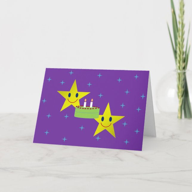 Tarjeta de felicitación de cumpleaños para gemelos (Anverso)
