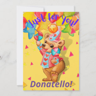 Tarjeta de felicitación de cumpleaños para niños p