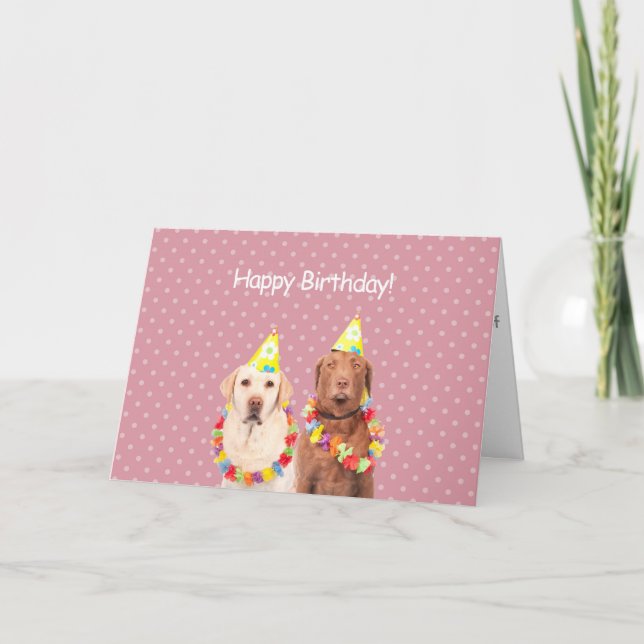 Tarjeta de felicitación de cumpleaños para perros  (Anverso)