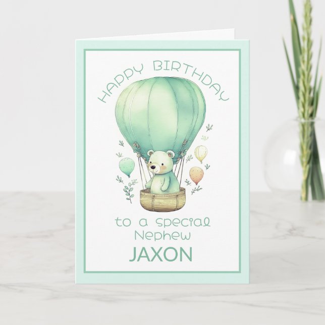 Tarjeta de felicitación de cumpleaños para sobrino (Anverso)