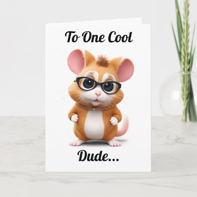Tarjeta de felicitación de cumpleaños para un háms (Anverso)