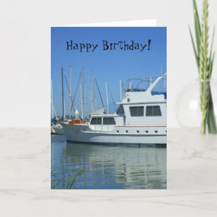 Tarjeta de felicitación de cumpleaños para yates