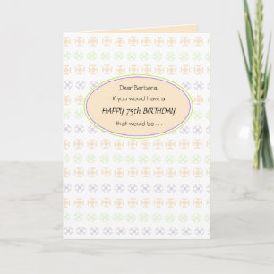 Tarjeta de felicitación de cumpleaños Peachy 75 pa