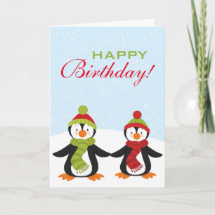 Tarjeta de felicitación de cumpleaños Penguins Win