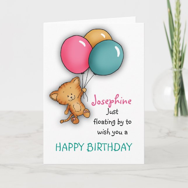 Tarjeta de felicitación de cumpleaños personalizad (Anverso)