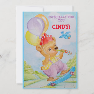 Tarjeta de felicitación de cumpleaños personalizad