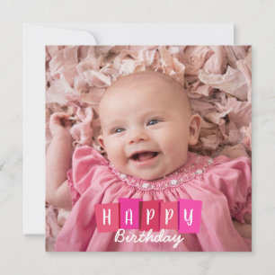 Tarjeta de felicitación de cumpleaños plana para r