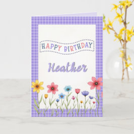 Tarjeta de felicitación de cumpleaños plegada con 