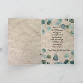 Tarjeta de felicitación de cumpleaños plegada con 