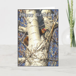 Tarjeta de felicitación de cumpleaños Red Squirrel