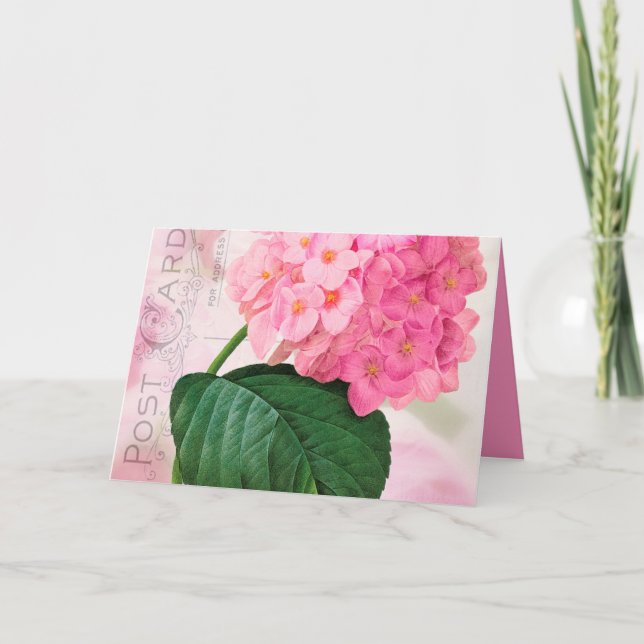 Tarjeta de felicitación de cumpleaños Redoute Pink (Anverso)