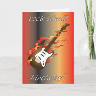 tarjeta de felicitación de cumpleaños rock 'n' rol