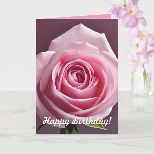 Tarjeta de felicitación de cumpleaños Rosa (Orquídea)
