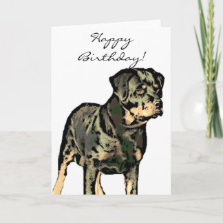 Tarjeta de felicitación de cumpleaños Rottweiler