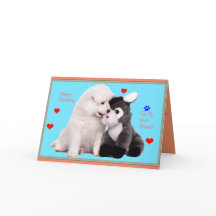 Tarjeta de felicitación de cumpleaños Samoyed Pupp