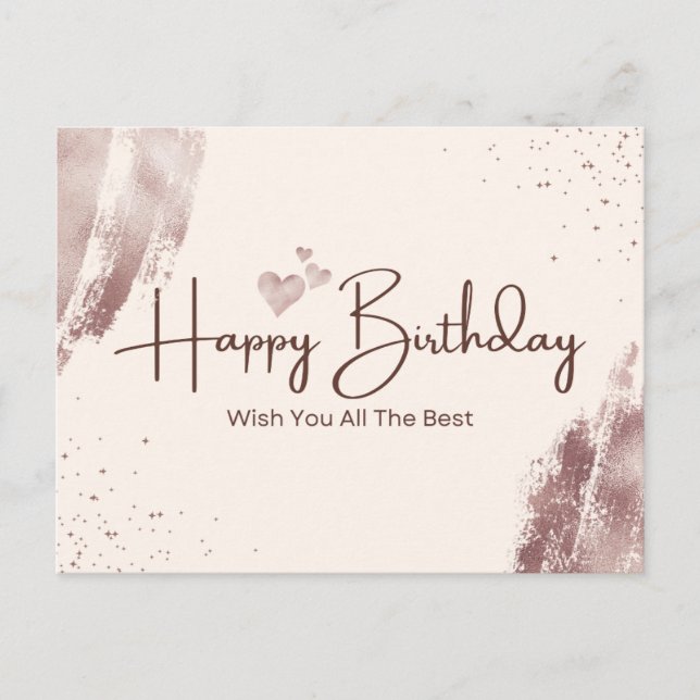Tarjeta de felicitación de cumpleaños Soft Hues -  (Anverso)