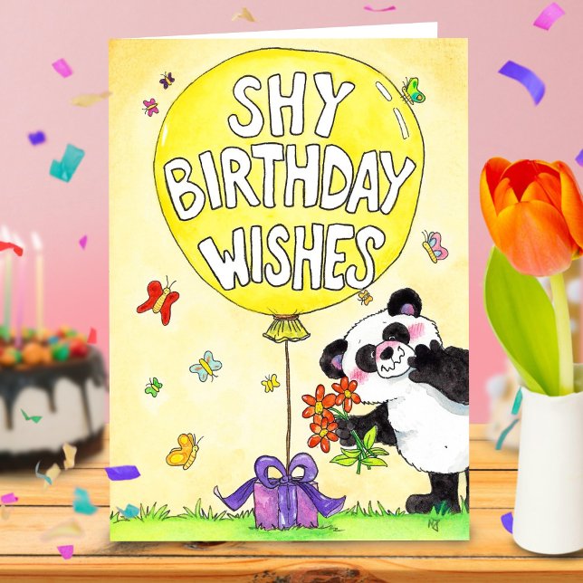 Tarjeta de felicitación de cumpleaños tímida de Ni (Subido por el creador)