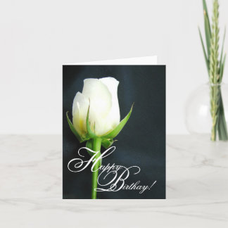 Tarjeta de felicitación de cumpleaños White Rose