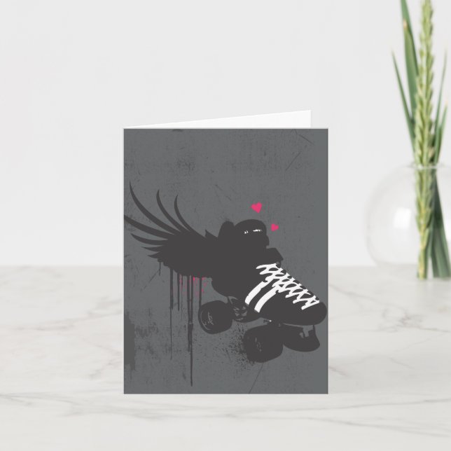 Tarjeta de felicitación de Derby del rodillo (Anverso)