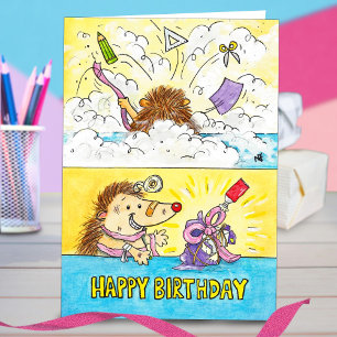 Tarjeta de felicitación de desastre de envoltorio