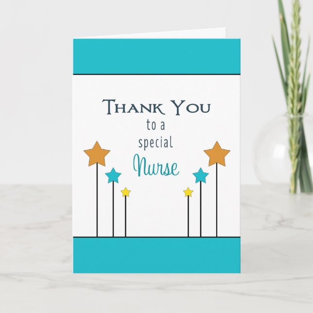 Tarjeta de felicitación de día de enfermeras con e (Anverso)