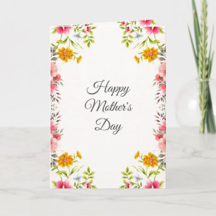 Tarjeta de felicitación de Día de la Madre con flo