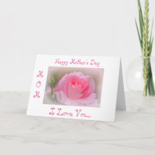Tarjeta de felicitación de Día de la Madre Rosa