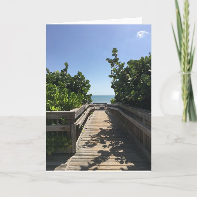 Tarjeta de felicitación de día de playa (Anverso)