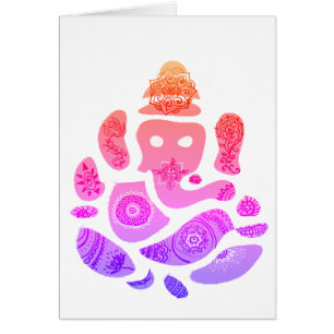 Tarjeta de felicitación de Dios Ganesha Elepnat