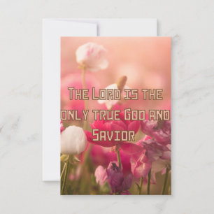 Tarjeta De Felicitación De Dios Verdadero Y Salvad