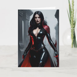 Tarjeta de felicitación de diosa gótica/reina