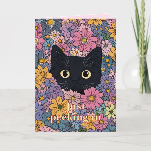 Tarjeta de felicitación de diseño de jardín de flo (Anverso)