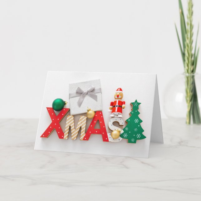 Tarjeta de felicitación de diseño de navidad (Anverso)