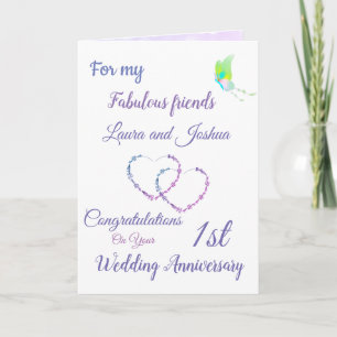 Tarjeta de felicitación de diseño del primer anive