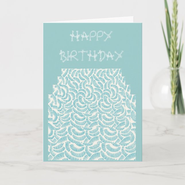 Tarjeta de felicitación de diseño japonesa - "Cump (Anverso)