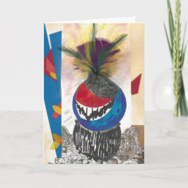 Tarjeta de felicitación de diseño tribal