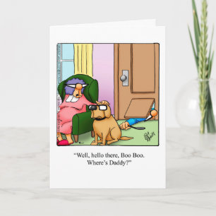Tarjeta de felicitación de Dog Humor Blank