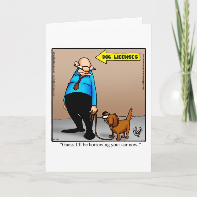 Tarjeta de felicitación de Dog Humor Blank (Anverso)